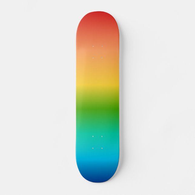 Colourful Rainbow colour gradient Skateboard (Front)