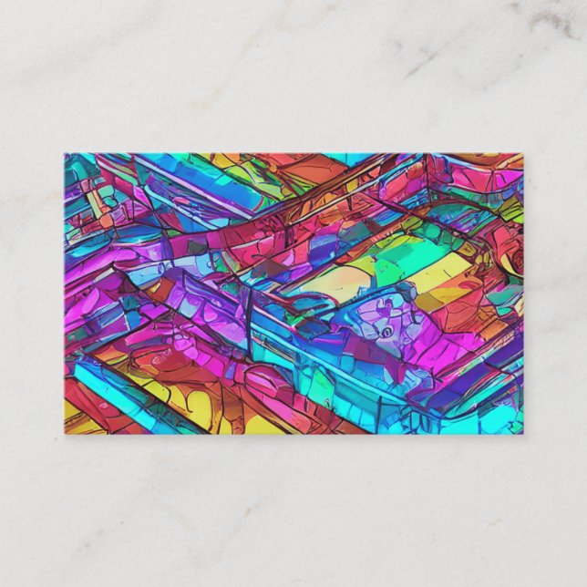 Colourful Rainbow Colours Business Card (Front)