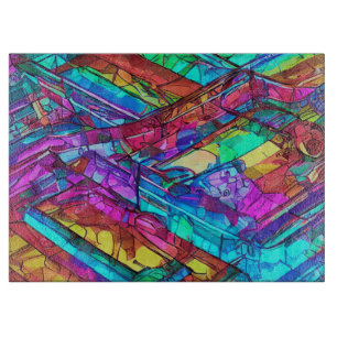 Colourful Rainbow Colours Cutting Board