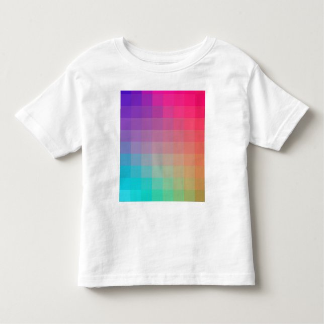 Colourful Rainbow Colours Gradient Design Toddler T-Shirt (Front)