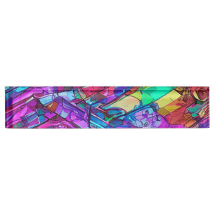 Colourful Rainbow Colours Nameplate