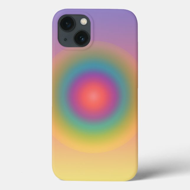 Colourful Rainbow Concentric Circle Space  Case-Mate iPhone Case (Back)