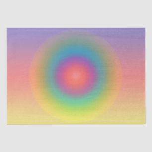 Colourful Rainbow Concentric Circle Space Tissue Paper