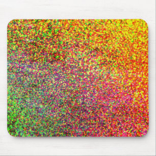 Colourful Rainbow Confetti Effect Mouse Pad