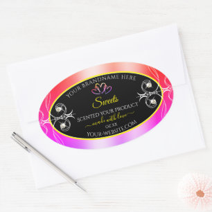 Colourful Rainbow Decor Jewels Black Product Label