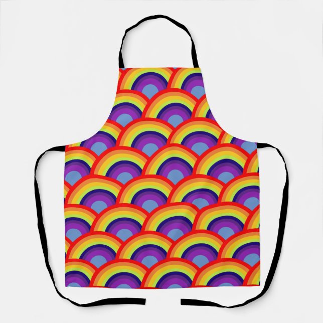 Colourful Rainbow design Apron (Front)