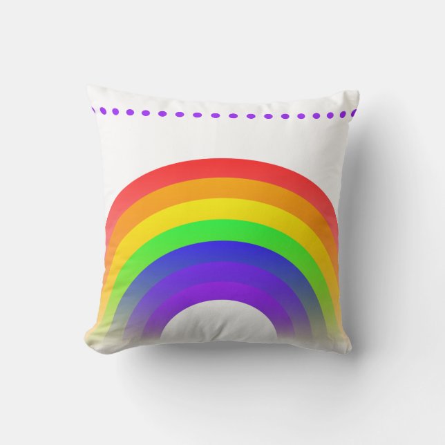 Colourful Rainbow Design Throw Pillows (Front)