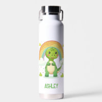 Colourful Rainbow Dino With Kids Name