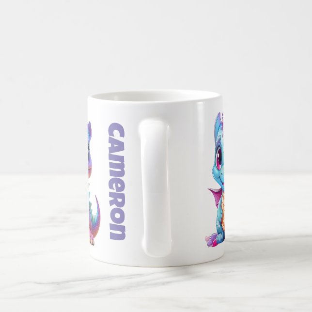 Colourful Rainbow Dragon Mug Party for Kids (Handle)