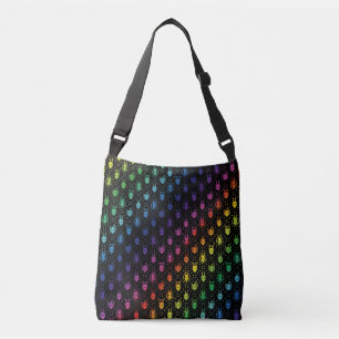 Colourful Rainbow Fantasy Dragon Quilt Pattern Crossbody Bag