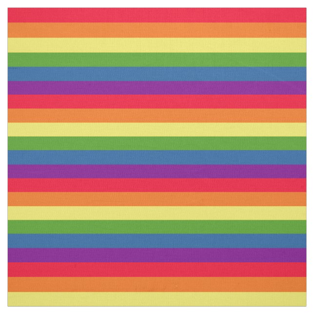 Colourful Rainbow Flag Gay Pride Fabric (Swatch)