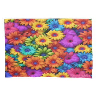 Colourful Rainbow Floral #22 - Pillowcase