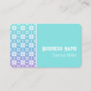 Colourful Rainbow Flower Pattern Panel Business Card