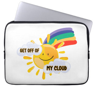 Colourful Rainbow Get Off of My Cloud Laptop Sleeve