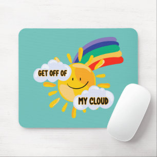 Colourful Rainbow Get Off of My Cloud Mouse Pad