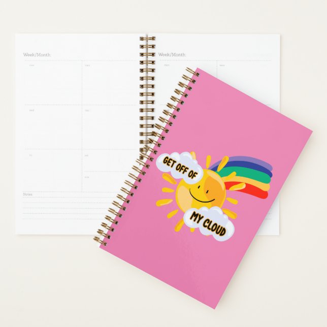 Colourful Rainbow Get Off of My Cloud Planner (Display)