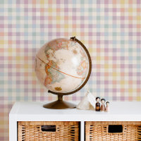 Colourful Rainbow Gingham Wallpaper