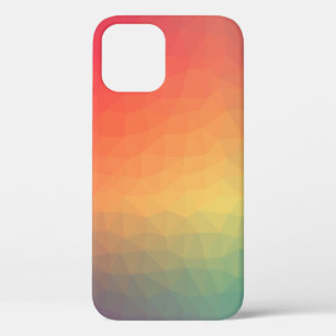 Colourful rainbow gradient geometric iPhone 12 case