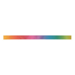Colourful Rainbow Gradient  Satin Ribbon