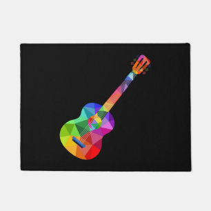 Colourful rainbow guitar Rainbow music guitarist Doormat