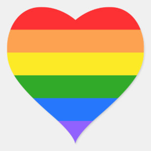 Colourful Rainbow Heart Sticker
