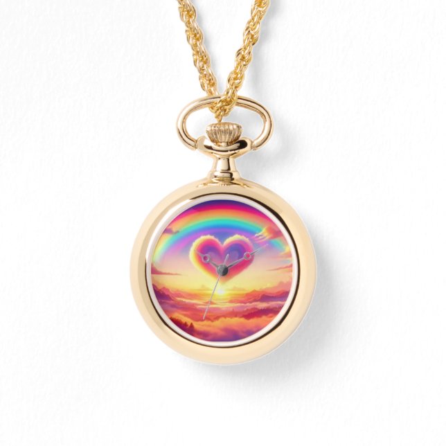 Colourful Rainbow & Heart Watch (Front)