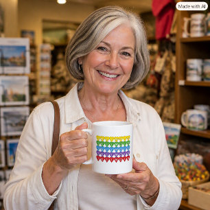 Colourful Rainbow Hearts Illinois Pride Graphic Coffee Mug