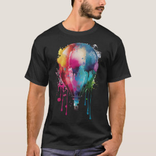 Colourful Rainbow Hot Air Balloon T-Shirt