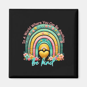 Colourful Rainbow In A World Where You Can Be Anyt Magnet