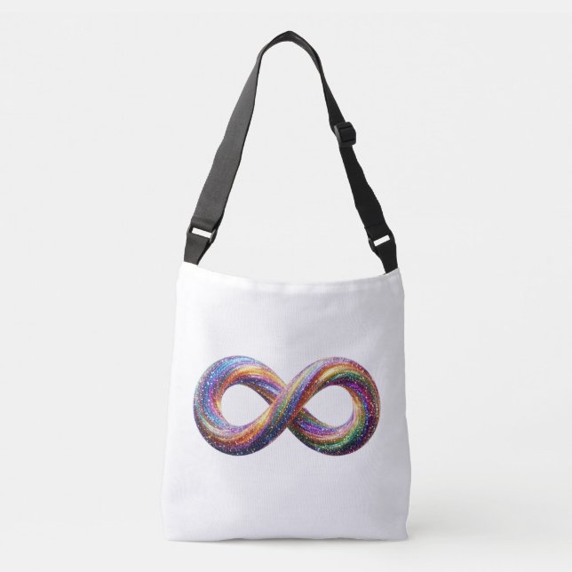 Colourful Rainbow Infinity Tote Bag (Front)