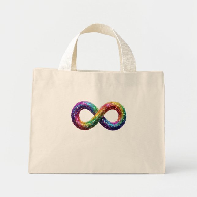Colourful Rainbow Infinity Tote Bag (Front)