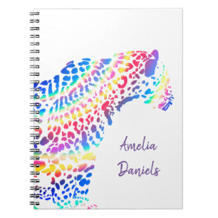 Colourful Rainbow Jaguar Notebook