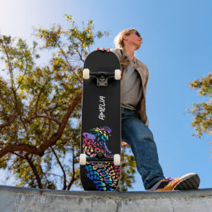 Colourful Rainbow Jaguar Skateboard