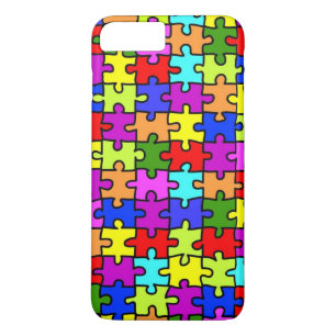 Colourful rainbow jigsaw puzzle pattern iPhone 8 plus/7 plus case