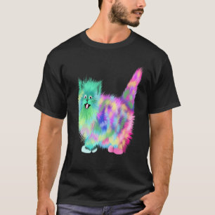 Colourful Rainbow Kitten Tshirt