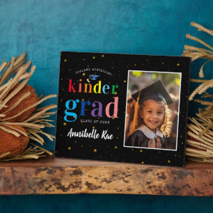 Colourful Rainbow Letters   Kinder Graduate Photo Plaque