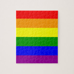 Colourful rainbow lgbt gay flag jigsaw puzzle