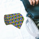 Colourful Rainbow Lorikeet Parrot Pattern Tie<br><div class="desc">Dress in style with this stylish tie that features the photo image of a colourful Rainbow Lorikeet parrot head printed in a repeating pattern.</div>