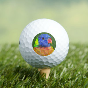 Colourful Rainbow Lorikeet Parrot Photo Golf Balls