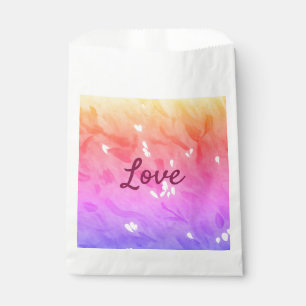 Colourful rainbow love pride lgbtq gay pattern tex favour bag
