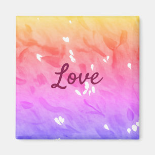 Colourful rainbow love pride lgbtq gay pattern tex magnet