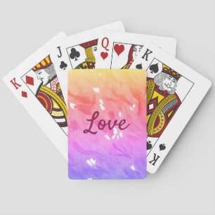 Colourful rainbow love pride lgbtq gay pattern tex playing cards