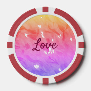 Colourful rainbow love pride lgbtq gay pattern tex poker chips