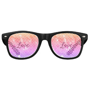 Colourful rainbow love pride lgbtq gay pattern tex retro sunglasses