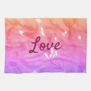 Colourful rainbow love pride lgbtq gay pattern tex tea towel
