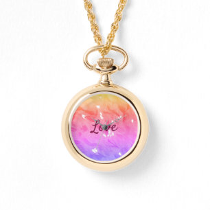 Colourful rainbow love pride lgbtq gay pattern tex watch