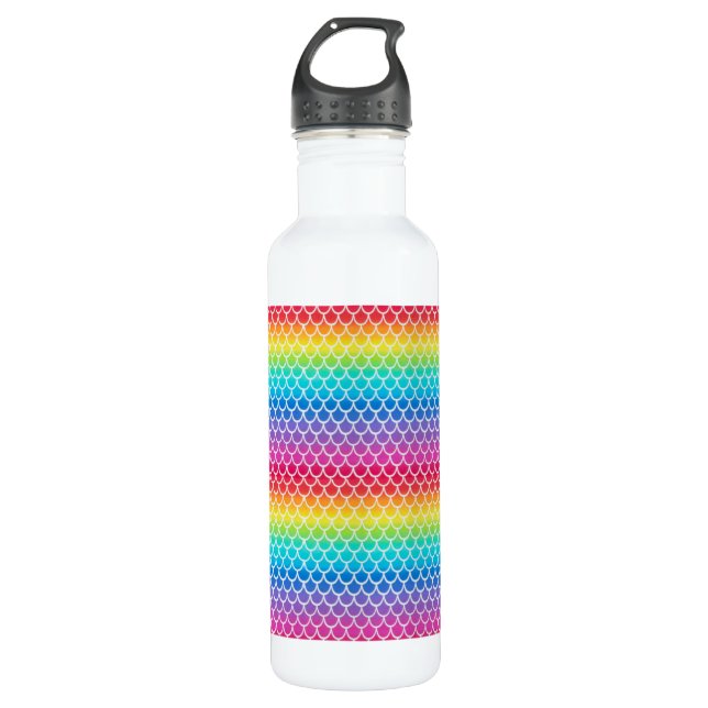 Colourful Rainbow Mermaid  710 Ml Water Bottle (Front)