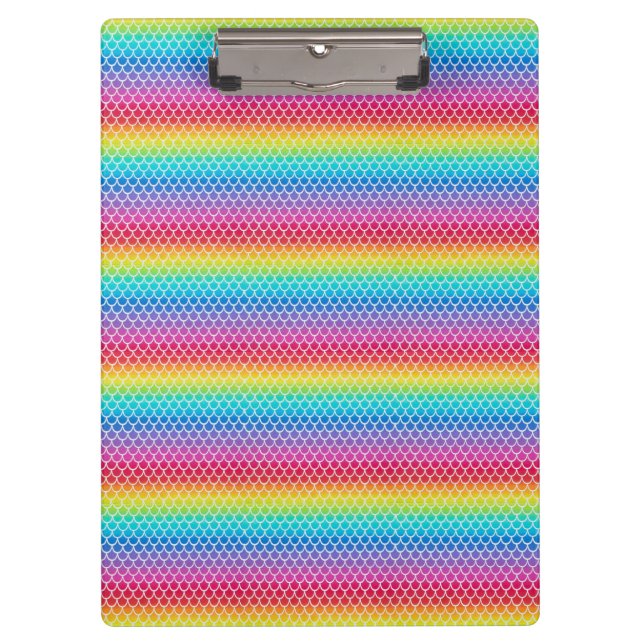 Colourful Rainbow Mermaid  Clipboard (Front)