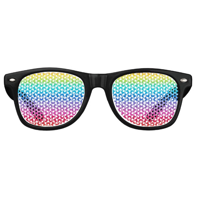 Colourful Rainbow Mermaid   Retro Sunglasses (Front)