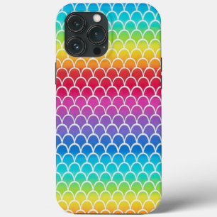 Colourful Rainbow Mermaid scales iPhone 13 Pro Max Case